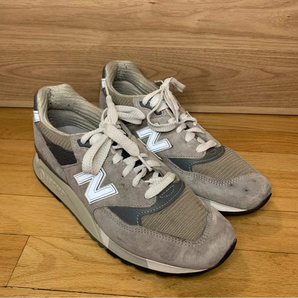 New Balance 998 Men's Grey Sneakers - Size 7
